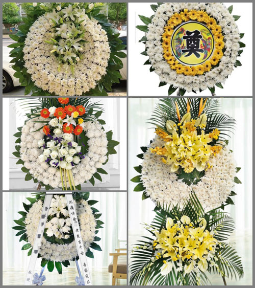 四川成都邛崃市宝林镇南岳村花圈速递